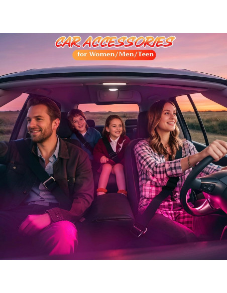 Luces LED interiores multicolor Zdovivot para coche USB