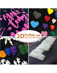 Vinilo Puff Transferencia de Calor Heflashor 11 Colores 30x25 cm 2