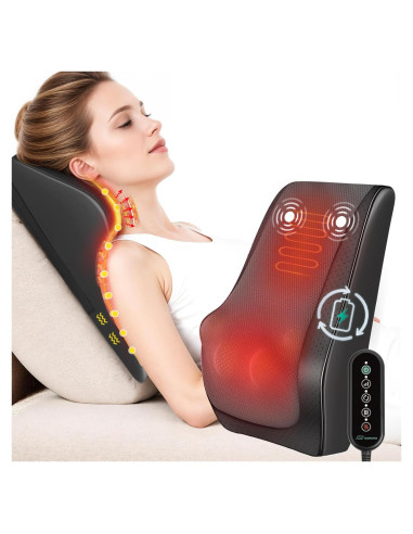 Masajeador de Cuello Shiatsu Snailax SL-128C-2 Inalámbrico con Calor