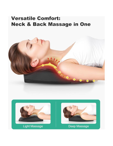 Masajeador de Cuello Shiatsu Snailax SL-128C-2 Inalámbrico con Calor