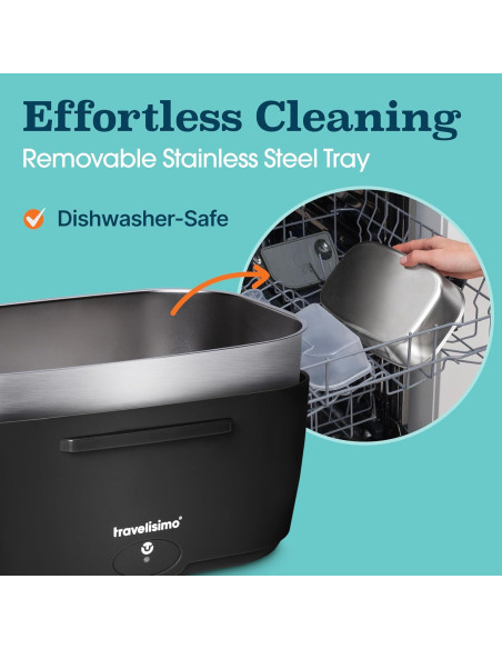 Caja de Almuerzo Eléctrica TRAVELISIMO 1.5L 80W Acero Inoxidable