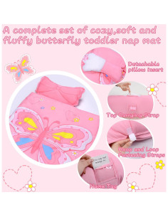 Esteras para Siesta Cloele Mariposa 135x53cm Niños 3-7 Años 2