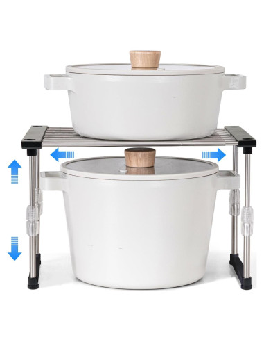 Organizador de Gabinete Expandible Carrotez Ajustable Negro 30-50 cm