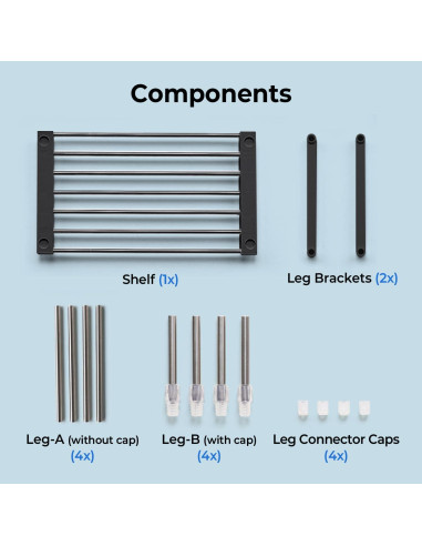 Organizador de Gabinete Expandible Carrotez Ajustable Negro 30-50 cm