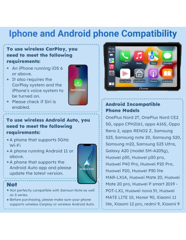 Pantalla GPS Carpuride W702 para Motocicleta 7" Táctil IP67