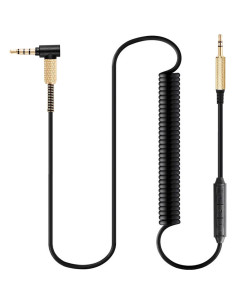 Cable de audio enrollado Fezzlo QC45 1.3m-2.5m con micrófono 2