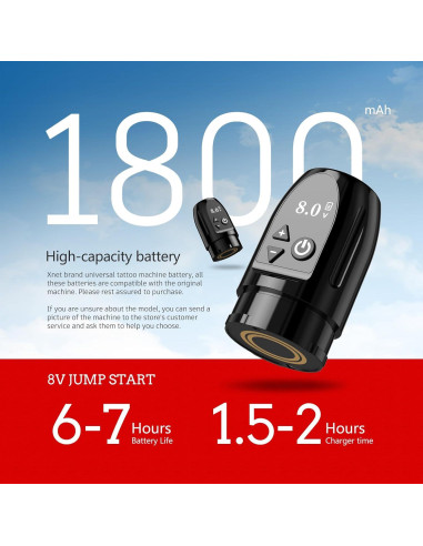Kit de Máquina de Tatuaje Inalámbrica Xnet con Batería 1800mAh