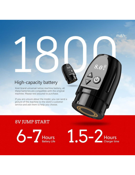 Kit de Máquina de Tatuaje Inalámbrica Xnet con Batería 1800mAh