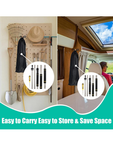 Polo Telescópico de Lona Frebuta 1.83m Acero Inoxidable