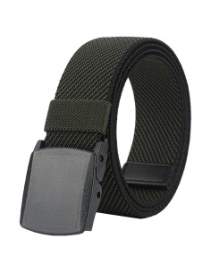 Cinturón Elástico LionVII para Hombre Verde Ejército Ajustable 68-124 cm