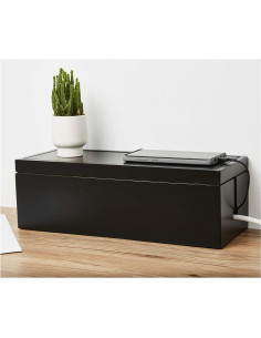 Caja Organizadora de Cables Changsuo de Madera Negra 37.6x14.5x12.4 cm 2