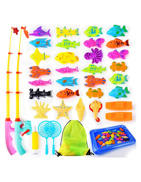 Juego de Pesca Magnético FIVEDAOGANG 30 Piezas para Niños