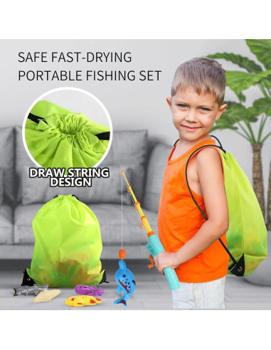 Juego de Pesca Magnético FIVEDAOGANG 30 Piezas para Niños