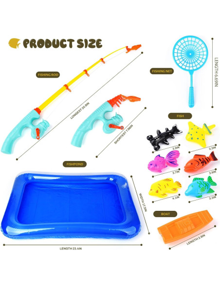 Juego de Pesca Magnético FIVEDAOGANG 30 Piezas para Niños