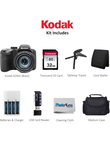 Cámara Digital Kodak PIXPRO AZ405 20MP Zoom 40x Negra Cámara Digital Kodak PIXPRO AZ405 20MP Zoom 40x Negra