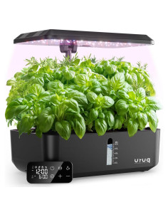 Kit de Cultivo Hidropónico URUQ 12 Cápsulas con Luz LED Ajustable