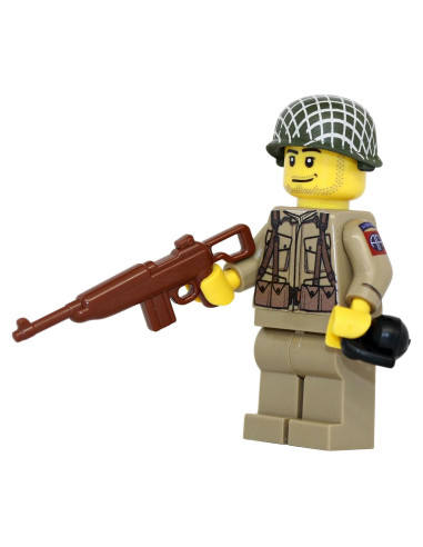 Minifigura Soldado Ranger 82 Aerotransportada WWII Modern Brick Warfare