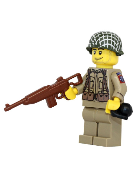 Minifigura Soldado Ranger 82 Aerotransportada WWII Modern Brick Warfare