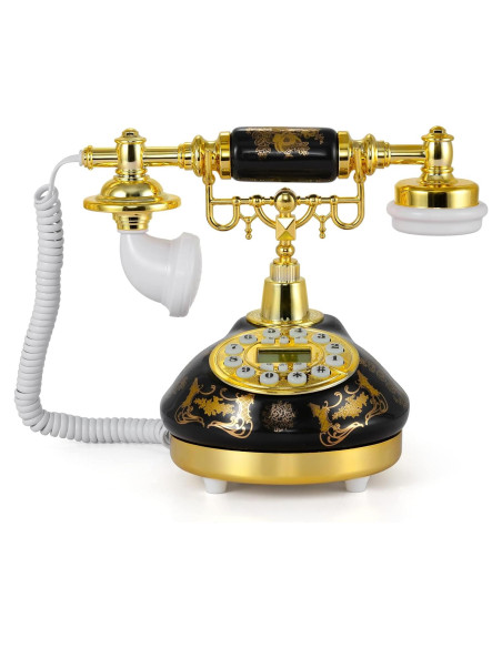 Teléfono Retro Dyna-Living con Pantalla LCD y Volumen Ajustable