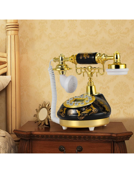 Teléfono Retro Dyna-Living con Pantalla LCD y Volumen Ajustable