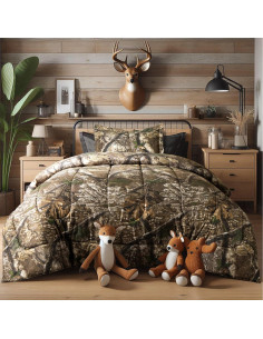 Conjunto Edredón Twin VISI-ONE Camo APX Microfibra 2 Piezas 2