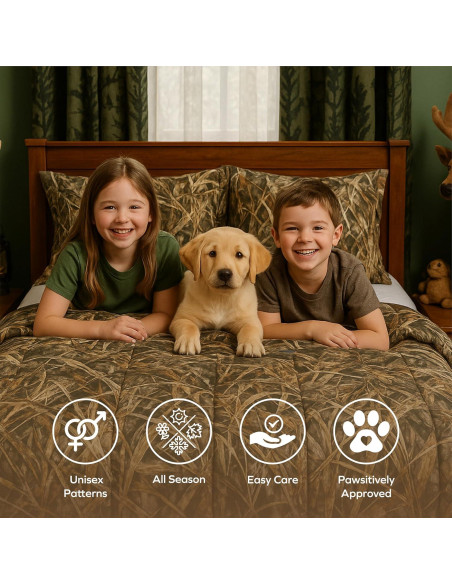 Conjunto Edredón Twin VISI-ONE Camo APX Microfibra 2 Piezas