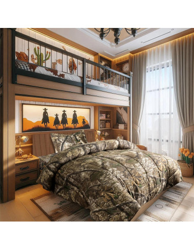 Conjunto Edredón Twin VISI-ONE Camo APX Microfibra 2 Piezas