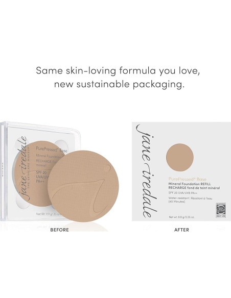 Base Mineral Jane Iredale PurePressed Ámbar Recarga 9.92g