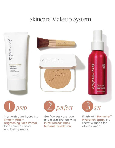 Base Mineral Jane Iredale PurePressed Ámbar Recarga 9.92g