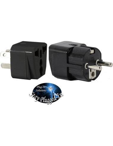 Adaptador de Viaje Universal Plug In Solutions Tipo E e I - 2 Piezas