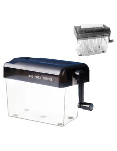 Mini Trituradora Manual Kakalote para Papel y Documentos - Negro