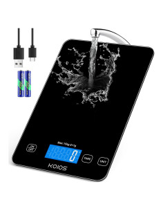 Balanza de Cocina Digital KOIOS K68 15kg LCD Tare Negra
