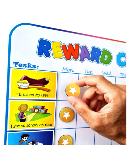 Tabla de Recompensas Magnética HMmagnets para 1 Niño - 127 Pegatinas