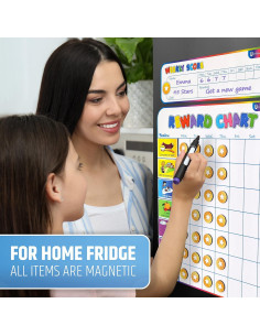 Tabla de Recompensas Magnética HMmagnets para 1 Niño - 127 Pegatinas 2