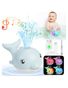 Juguete de Baño Delfín Musical TOHIBEE Azul Recargable