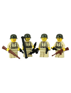 Minifiguras de Soldados Americanos WWII Guerra de Ladrillos Moderna