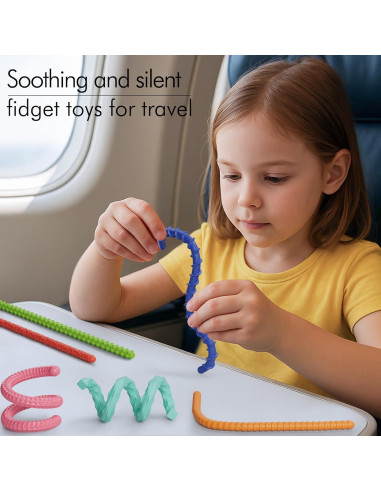 Juguetes Sensoriales Antiestrés TIKWORK 12PCS Arcoíris para Niños y Adultos