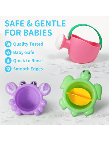 Set de 10 Juguetes de Baño para Bebés BAYMI - Diversión Acuática