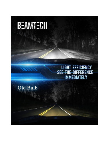 Bombillas LED H7 BEAMTECH 6500K 500% más brillantes - 2 unidades