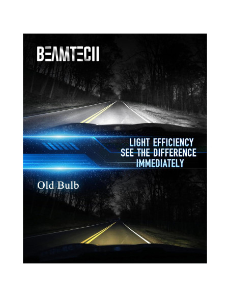 Bombillas LED H7 BEAMTECH 6500K 500% más brillantes - 2 unidades