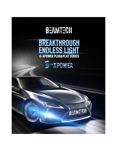 Bombillas LED H7 BEAMTECH 6500K 500% más brillantes - 2 unidades