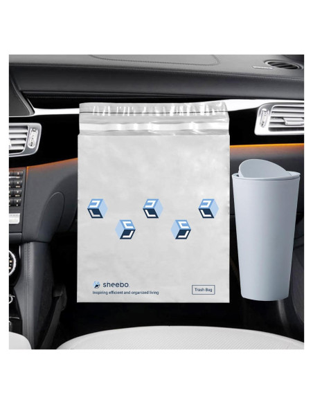 Canasta de Basura Mini Plástica Sheebo con Tapa y 12 Bolsas