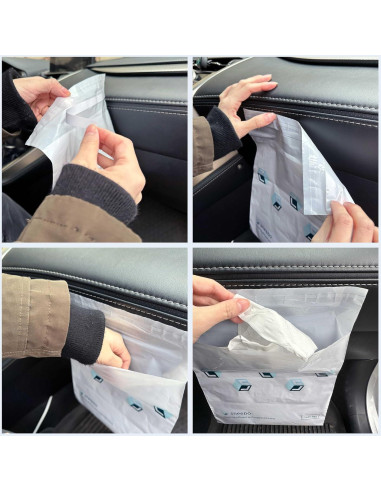 Canasta de Basura Mini Plástica Sheebo con Tapa y 12 Bolsas