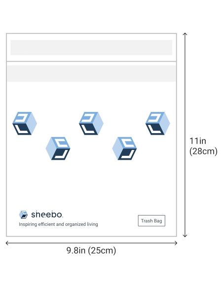 Canasta de Basura Mini Plástica Sheebo con Tapa y 12 Bolsas