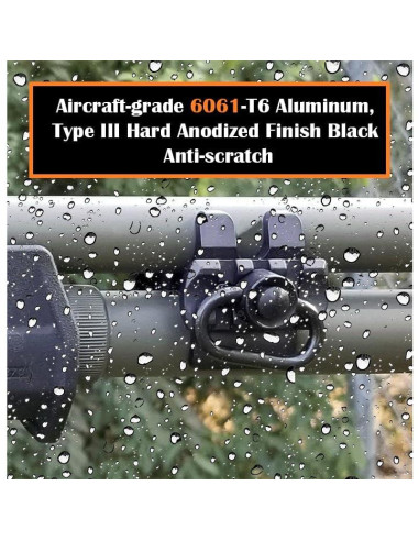 Abrazadera de cañón 12Ga GOTCIAL con gancho QD y riel Picatinny