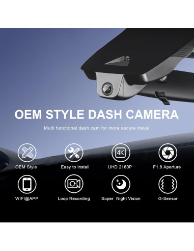 Cámara Dash 4K Mangoal para Toyota Highlander 2020-2025