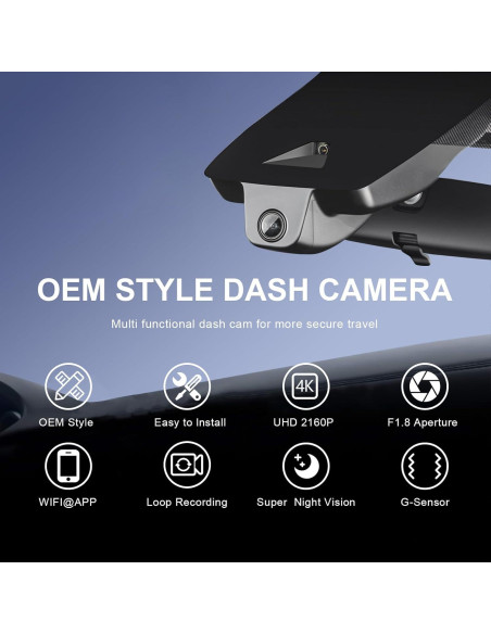 Cámara Dash 4K Mangoal para Toyota Highlander 2020-2025