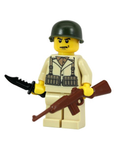 Minifigura Soldado Americano M1 Segunda Guerra Mundial - Modern Brick Warfare