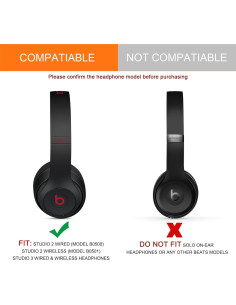 Almohadillas de Repuesto GVOEARS para Beats Studio 2 y 3 - Negro 2