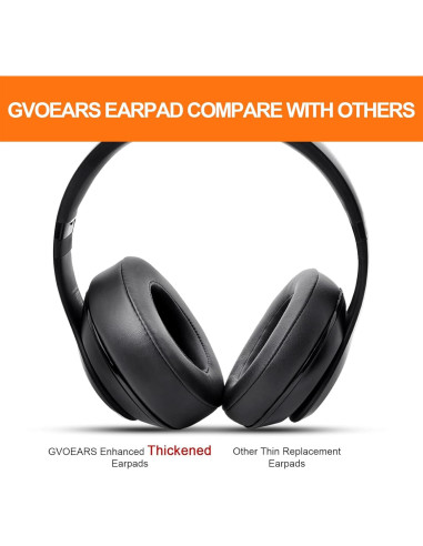 Almohadillas de Repuesto GVOEARS para Beats Studio 2 y 3 - Negro